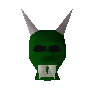 Green hallowe'en mask