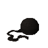 Ball of black wool