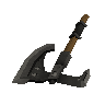 Iron off hand battleaxe + 1