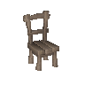 Crude wooden chair