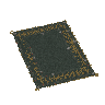 Furniture plans: Decorative green rug
